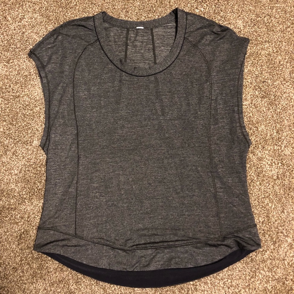 Lululemon Gray Loose Fitting Workout Tank